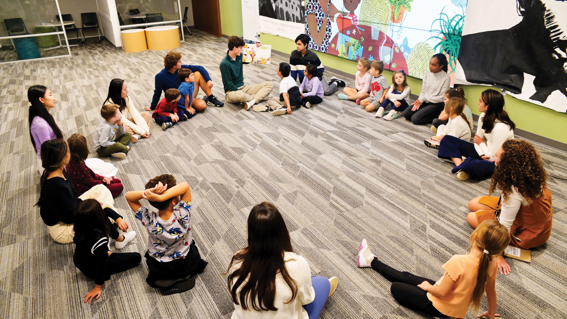 Lower School students in class at Tower Hill